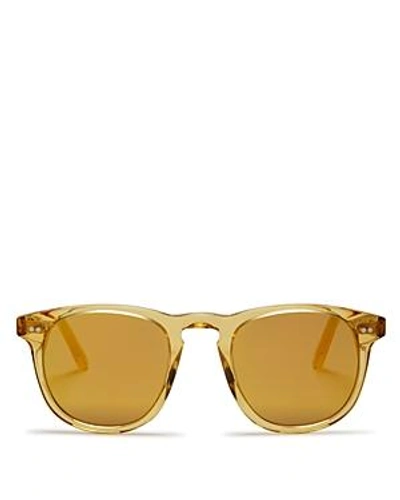 Shop Chimi Women's Mango #001 Mirrored Round Sunglasses, 47mm In Yellow/yellow