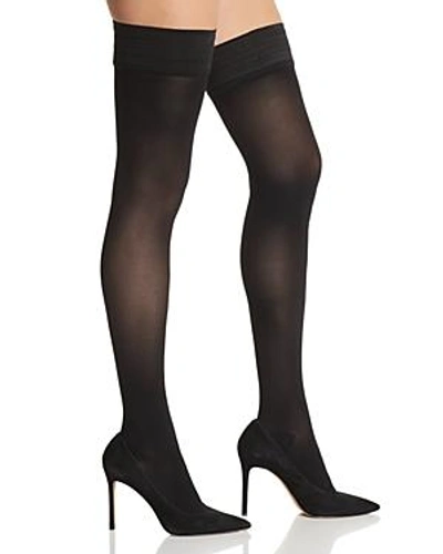 Shop Item M6 Stay-up Translucent Tights In Black