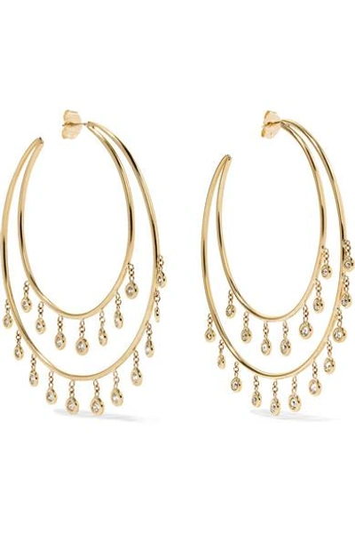 Shop Jacquie Aiche 14-karat Gold Diamond Earrings