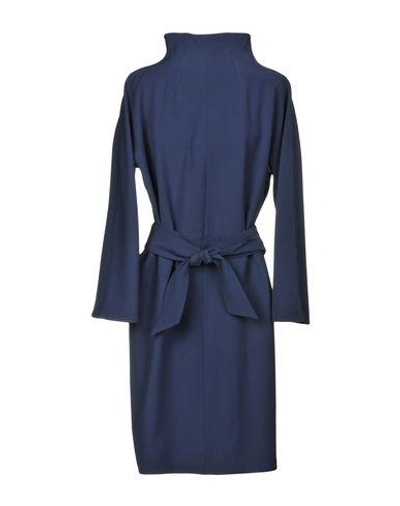 Shop Armani Collezioni Short Dresses In Dark Blue