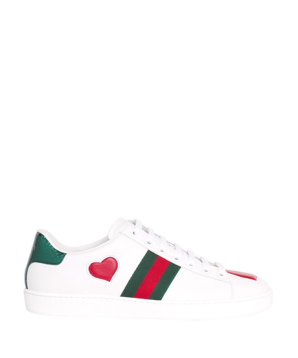 gucci shoes with red heart