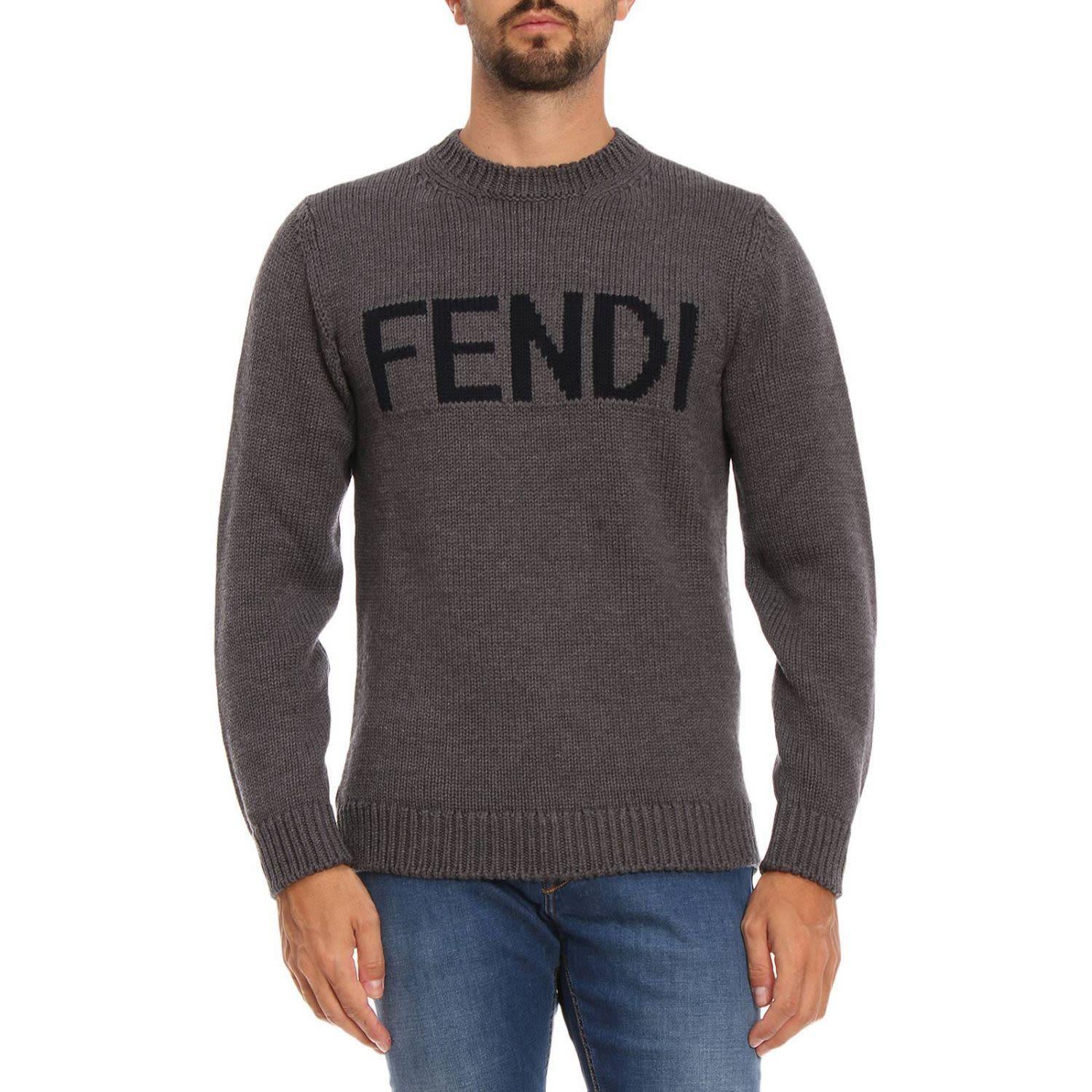 Fendi Sweater Sweater Men In Grey 