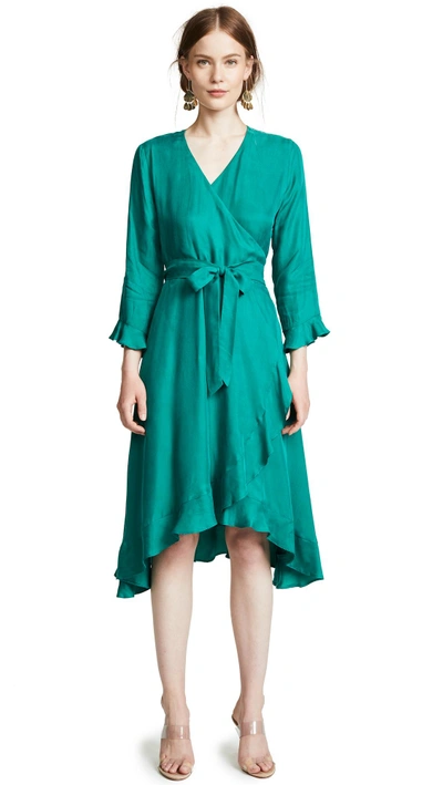 Shop Suncoo Clarisse Robe Dress In Vert