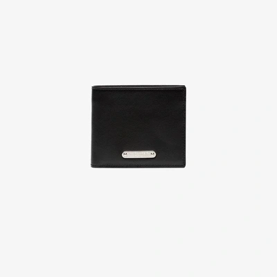 Shop Saint Laurent Logo Badge Billfold Wallet In Black