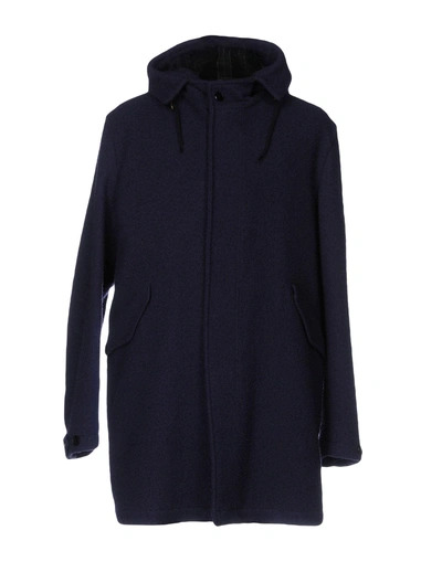 Shop Montedoro Coat In Dark Blue
