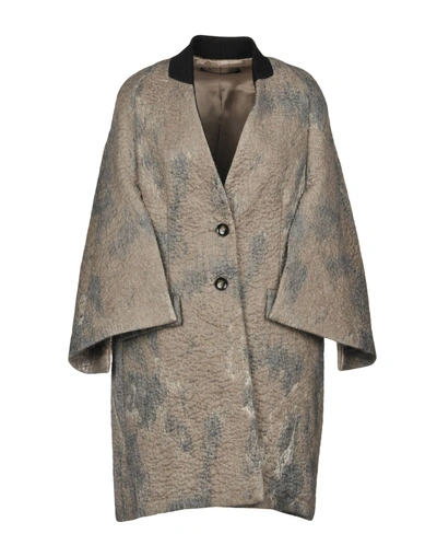 Shop Malloni Coat In Grey