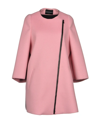 Shop Emporio Armani Coats In Pink