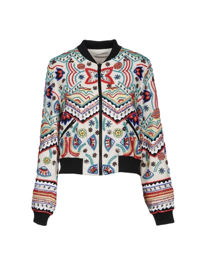 Shop Alice And Olivia Bomber In White