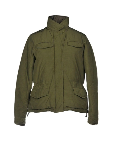 Shop Aspesi Synthetic Down Jackets In Military Green