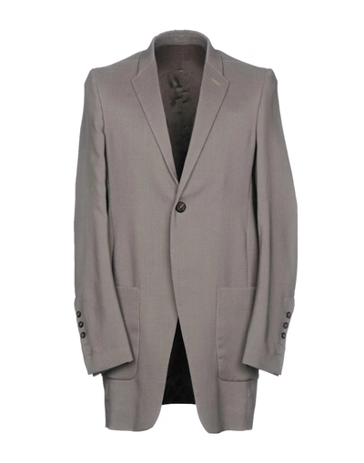 Shop Rick Owens Full-length Jacket In Grey