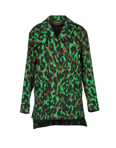 Shop Versace Full-length Jacket In Green