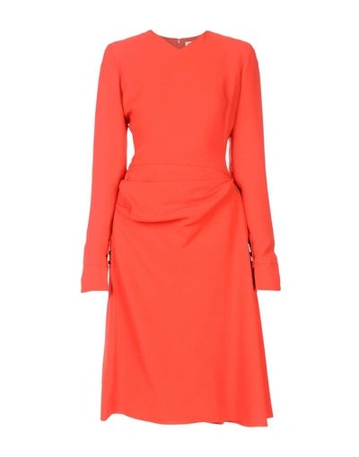 Shop Dior 3/4 Length Dress In Red
