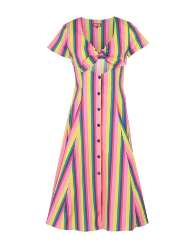 Shop Staud Knee-length Dress In Pink