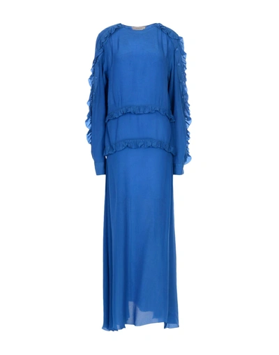 Shop Preen Line Long Dress In Blue