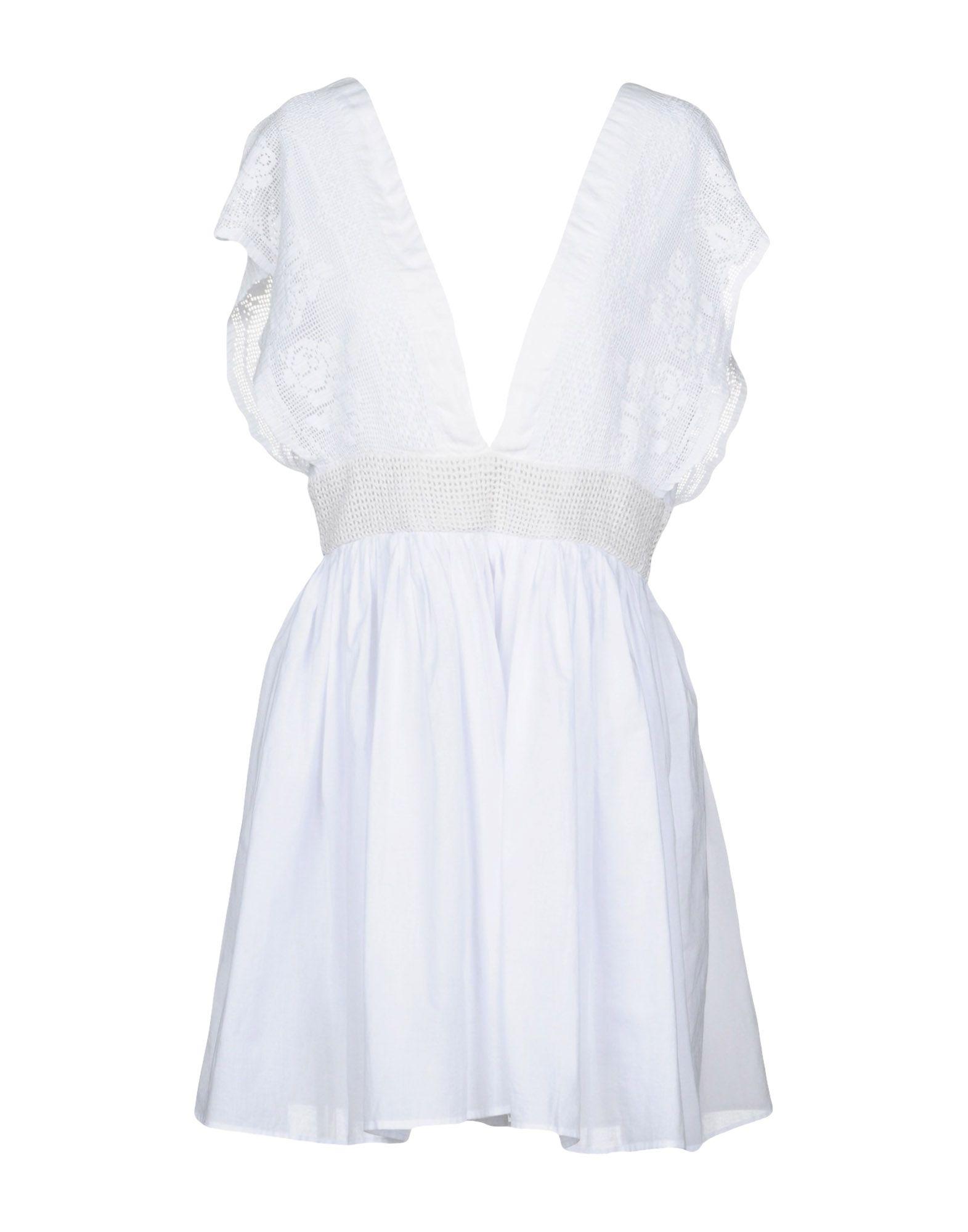 plain white short dress