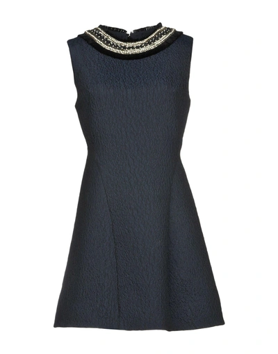 Shop Amen Couture Short Dress In Dark Blue