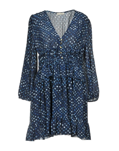 Shop Ulla Johnson Short Dress In Dark Blue