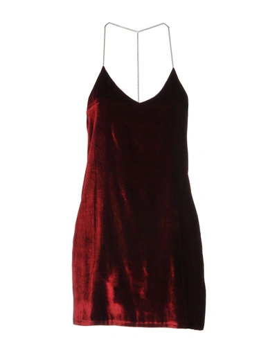 Shop Amiri Short Dresses In Maroon