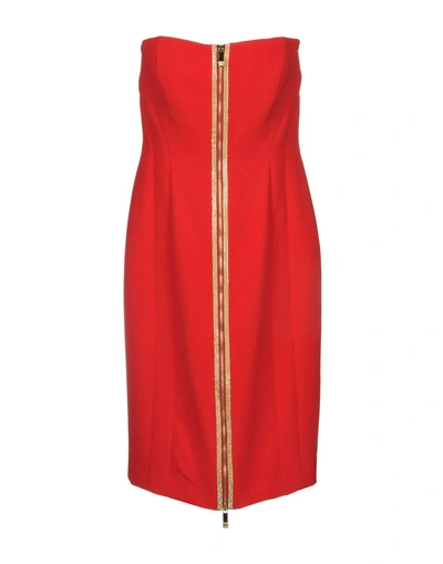 Shop Versace Short Dress In Red