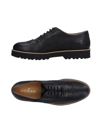 Shop Hogan Lace-up Shoes In Black