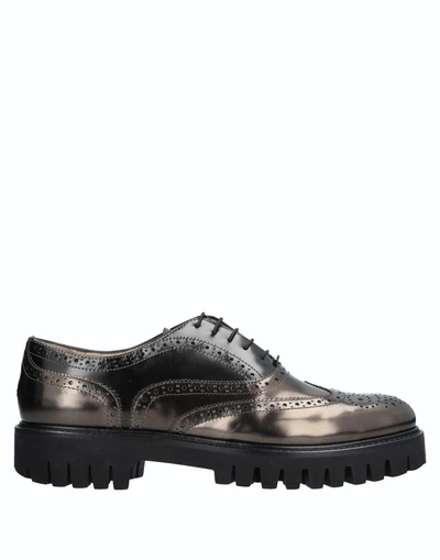 Shop Alberto Guardiani Laced Shoes In Bronze