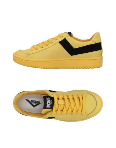 Shop Pony Sneakers In Yellow