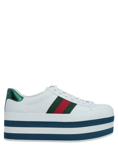 Shop Gucci Trainers In White