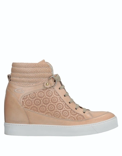 Shop Alberto Guardiani Sneakers In Sand