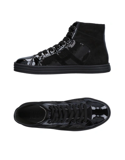 Shop Hogan Rebel Woman Sneakers Black Size 7 Leather