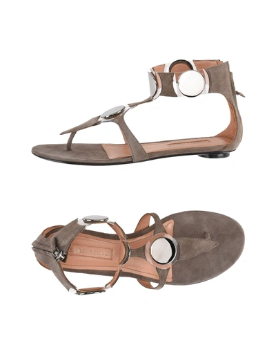 Shop Samuele Failli Toe Strap Sandals In Grey
