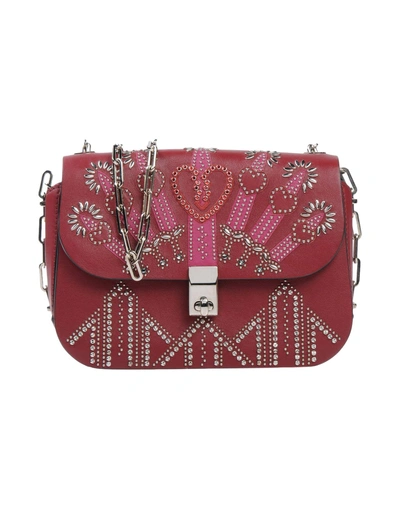 Shop Valentino Cross-body Bags In Maroon