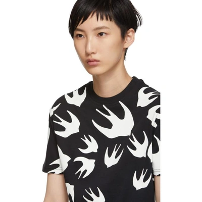 Shop Mcq By Alexander Mcqueen Mcq Alexander Mcqueen Black Swallow Signature T-shirt In 1000 - Dark