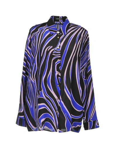 Shop Versace Patterned Shirts & Blouses In Black