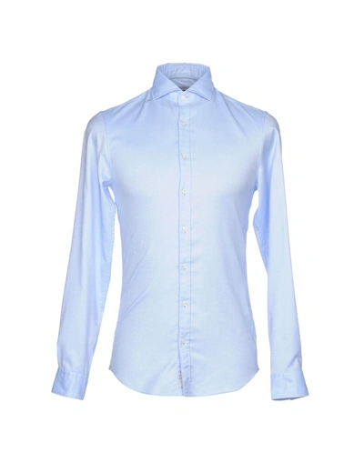 Shop Michael Kors Solid Color Shirt In Sky Blue