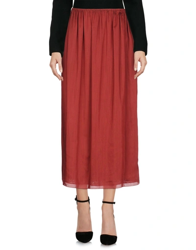 Shop The Row Midi Skirts In Brick Red