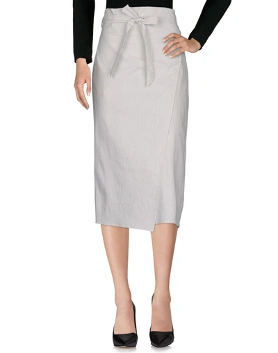 Shop Opportuno 3/4 Length Skirts In White