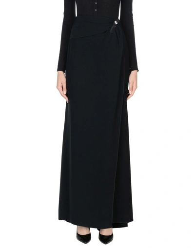 Shop Valentino Long Skirts In Black