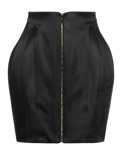 Shop Balmain Mini Skirt In Black