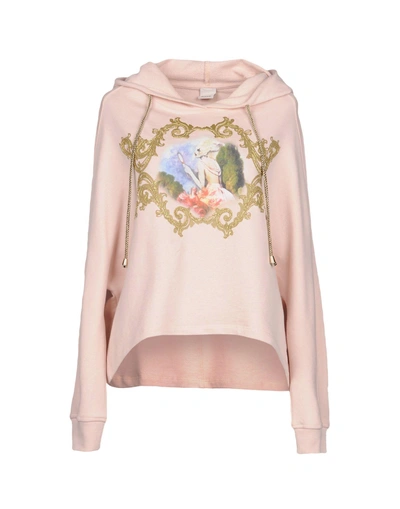 Shop Pinko Hooded Sweatshirt In Pink