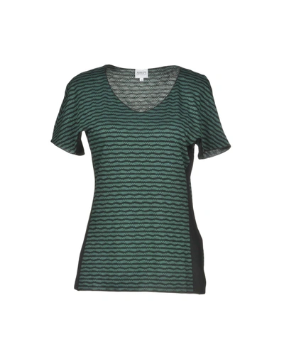 Shop Armani Collezioni T-shirts In Green