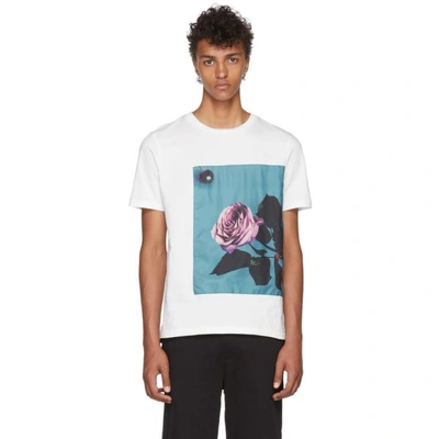 Shop Paul Smith White Rose Applique T-shirt In 01.white