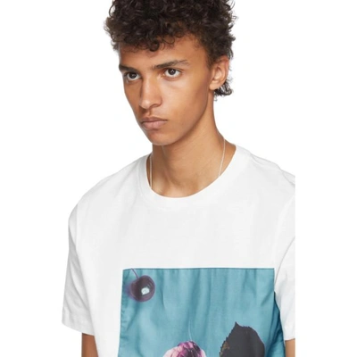 Shop Paul Smith White Rose Applique T-shirt In 01.white