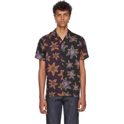 Shop Ps By Paul Smith Black Mixed Flower Print Casual Shirt In 79.black