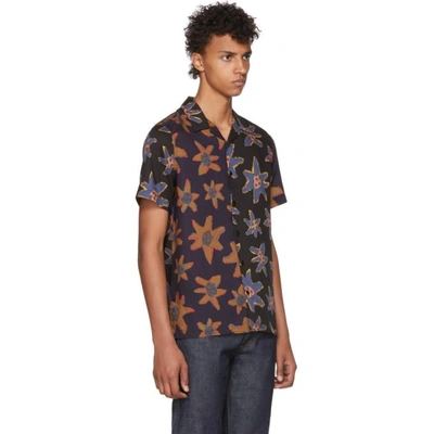 Shop Ps By Paul Smith Black Mixed Flower Print Casual Shirt In 79.black