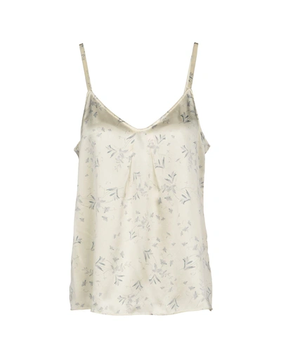 Shop Vince Silk Top In Ivory