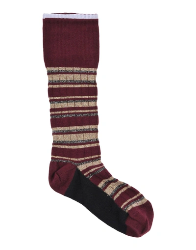 Shop Marni Short Socks In Maroon