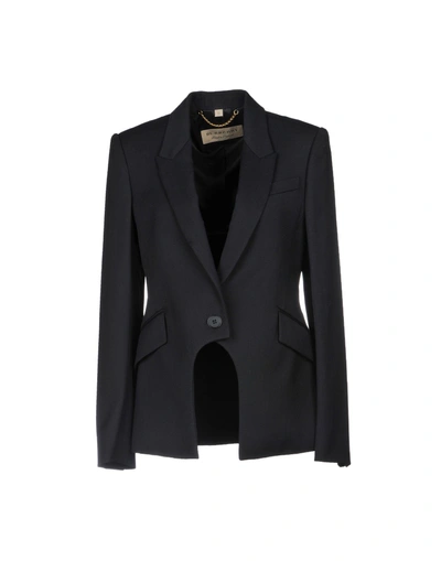 Shop Burberry Suit Jackets In Black