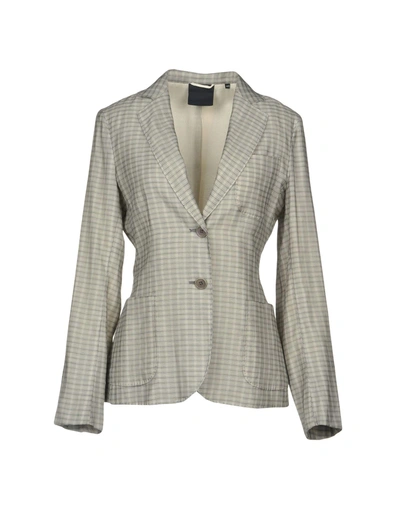 Shop Aspesi Blazer In Light Grey