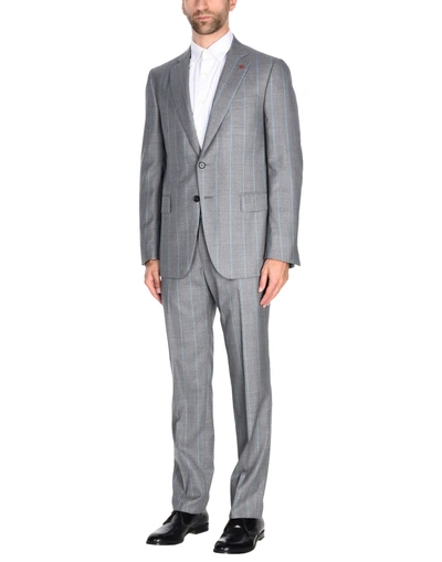 Shop Isaia Suits In Light Grey