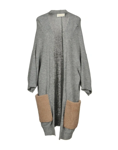 Shop Anne Vest Cardigan In Light Grey